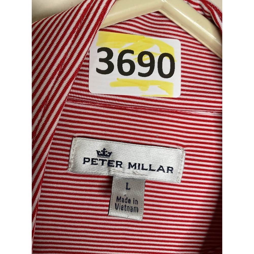 Peter Millar Quarter Zip‎ Performance Red White S… - image 2